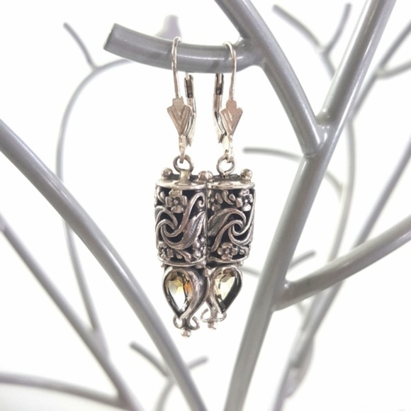 croweart Jewelry - Boutique I Citrine and Sterling Silver Earrings